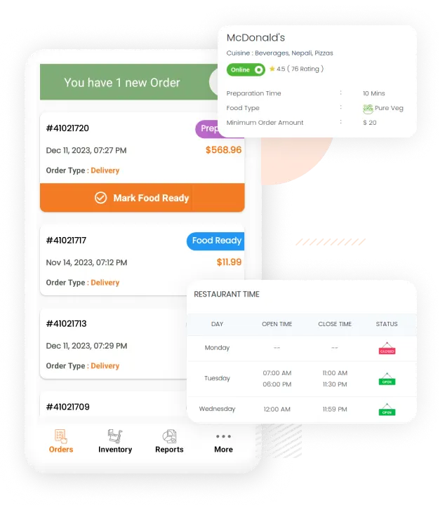 Restaurant Dashboard and Order Management App